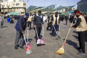 تقرير مصور/ قسم الشؤون الخدمية للعتبة العباسية ينفذ حملة لتنظيف محيط حرم أبي الفضل (ع)