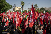 تقرير مصور/ مسيرة أربعينية في مدينة شيراز الإيرانية للذين لم يتمكنوا من المشاركة بكربلاء