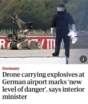 Guardian: Natuklasan ang isang drone na may bomba sa Leipzig Airport sa Germany