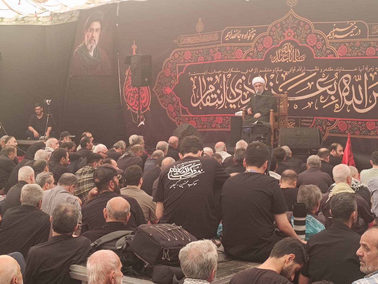 عکس خبری | سخنرانی آیت الله رمضانی در موکب محسنین اهالی گیلان