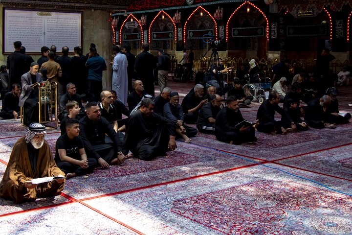 تقرير مصور/ مراسم قراءة دعاء الندبة في صحن مرقد أبي الفضل العباس (عليه السلام)