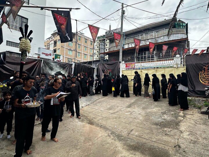 تقرير مصور/ أربعينية الإمام الحسين (ع) بجامع الزهراء (ع) في مدينة "تاونجي" بميانمار