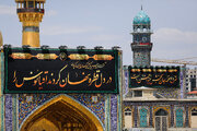 Photos: Razavi shrine adorned with black mourning inscriptions for final ten days of Safar