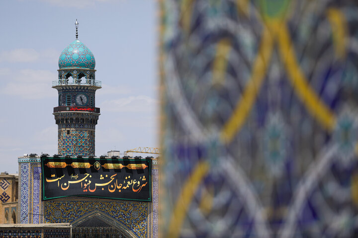Photos: Razavi shrine adorned with black mourning inscriptions for final ten days of Safar