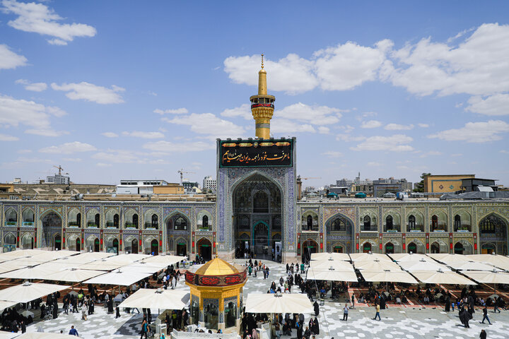 Photos: Razavi shrine adorned with black mourning inscriptions for final ten days of Safar