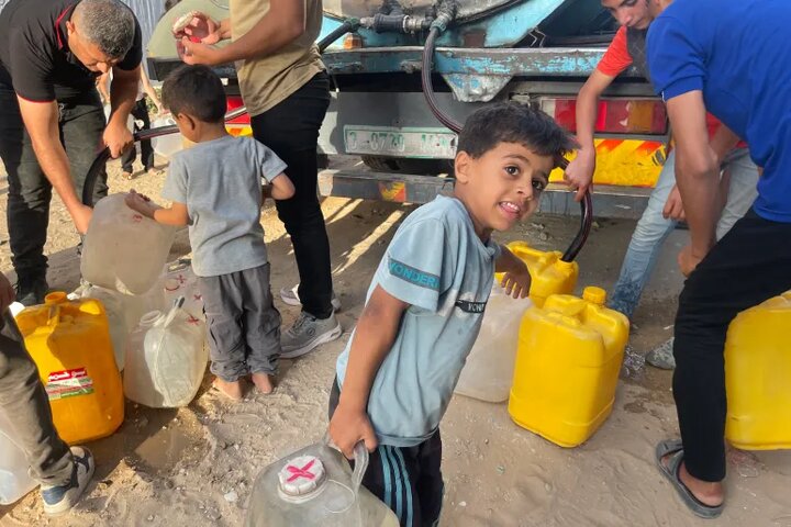 گزارش تصویری/ دشواری دسترسی به آب در نوار غزه