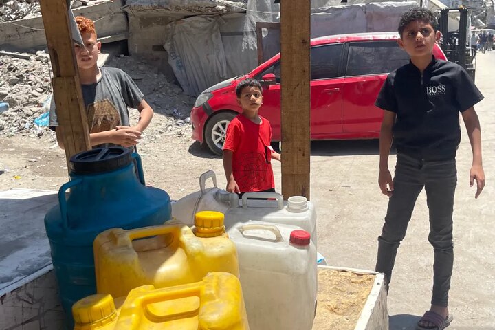 گزارش تصویری/ دشواری دسترسی به آب در نوار غزه