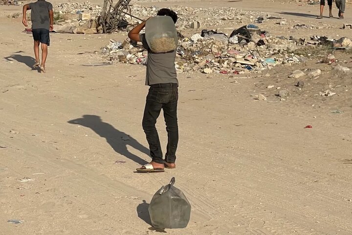 گزارش تصویری/ دشواری دسترسی به آب در نوار غزه