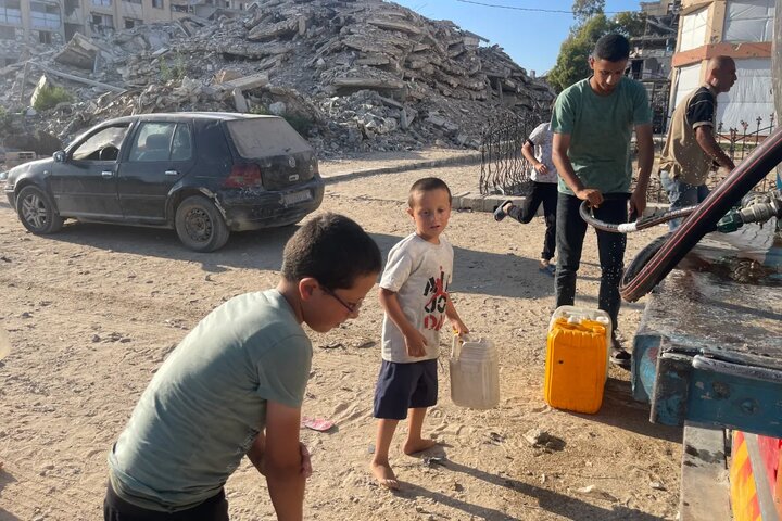 گزارش تصویری/ دشواری دسترسی به آب در نوار غزه