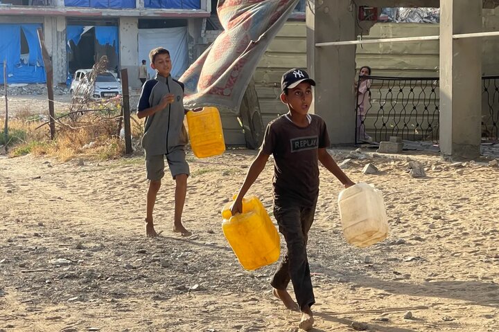 گزارش تصویری/ دشواری دسترسی به آب در نوار غزه