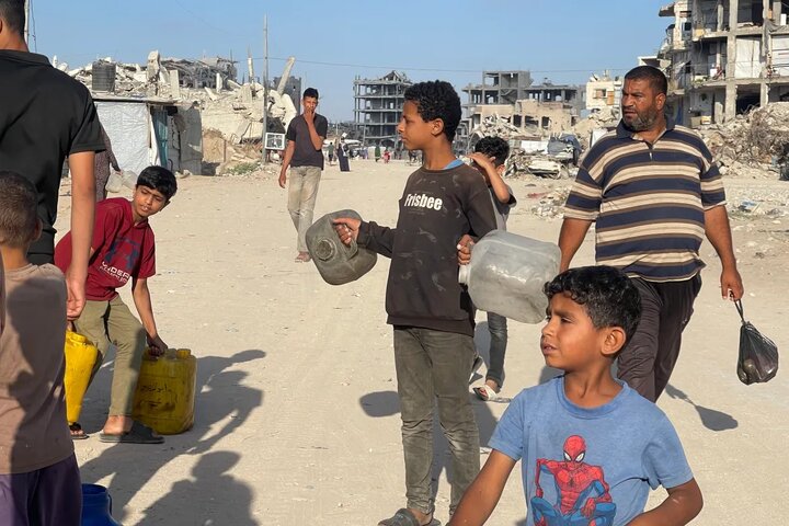 گزارش تصویری/ دشواری دسترسی به آب در نوار غزه