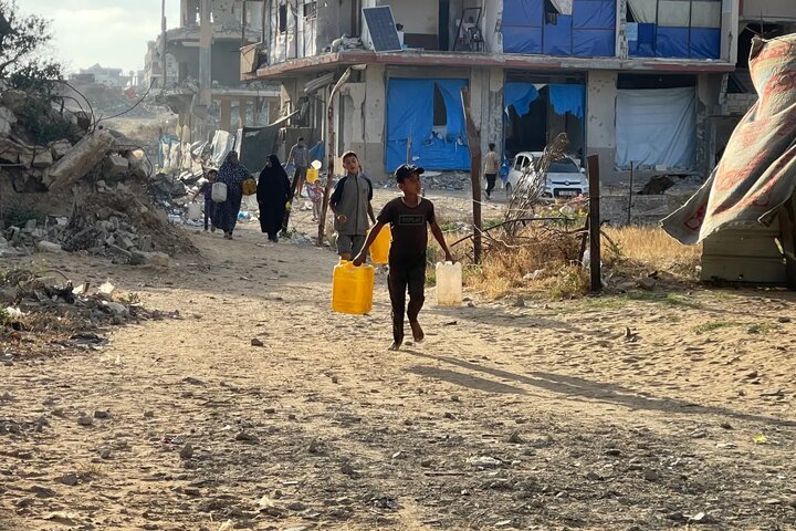 گزارش تصویری/ دشواری دسترسی به آب در نوار غزه