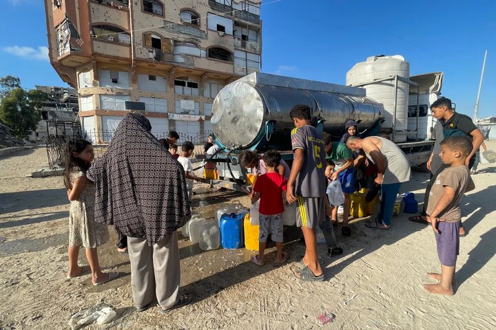 گزارش تصویری/ دشواری دسترسی به آب در نوار غزه