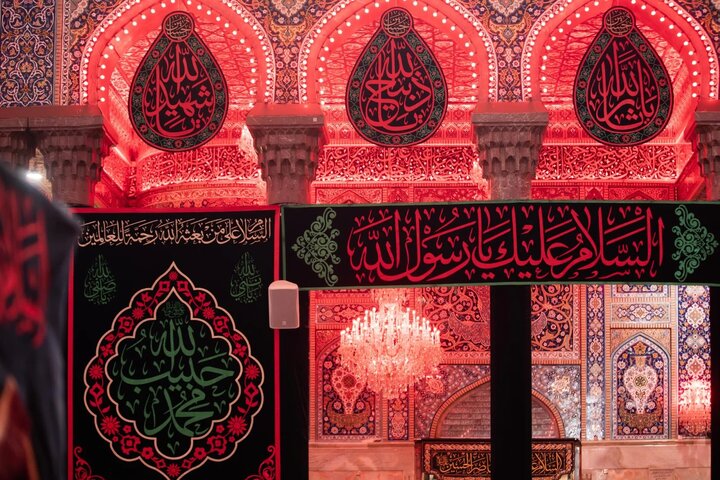 عکس خبری/ حرم مطهر امام حسین(ع) به مناسبت رحلت رسول(ص) سیاه‌پوش شد