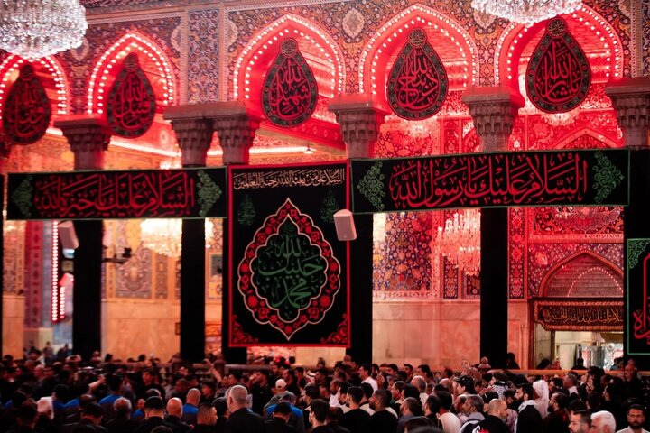 Photos: Imam Hussain shrine draped in black for Prophet Muhammad's demise anniversary
