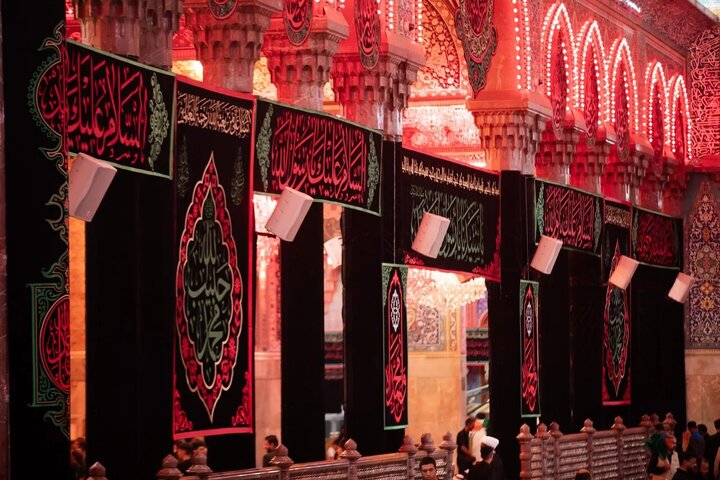 Photos: Imam Hussain shrine draped in black for Prophet Muhammad's demise anniversary