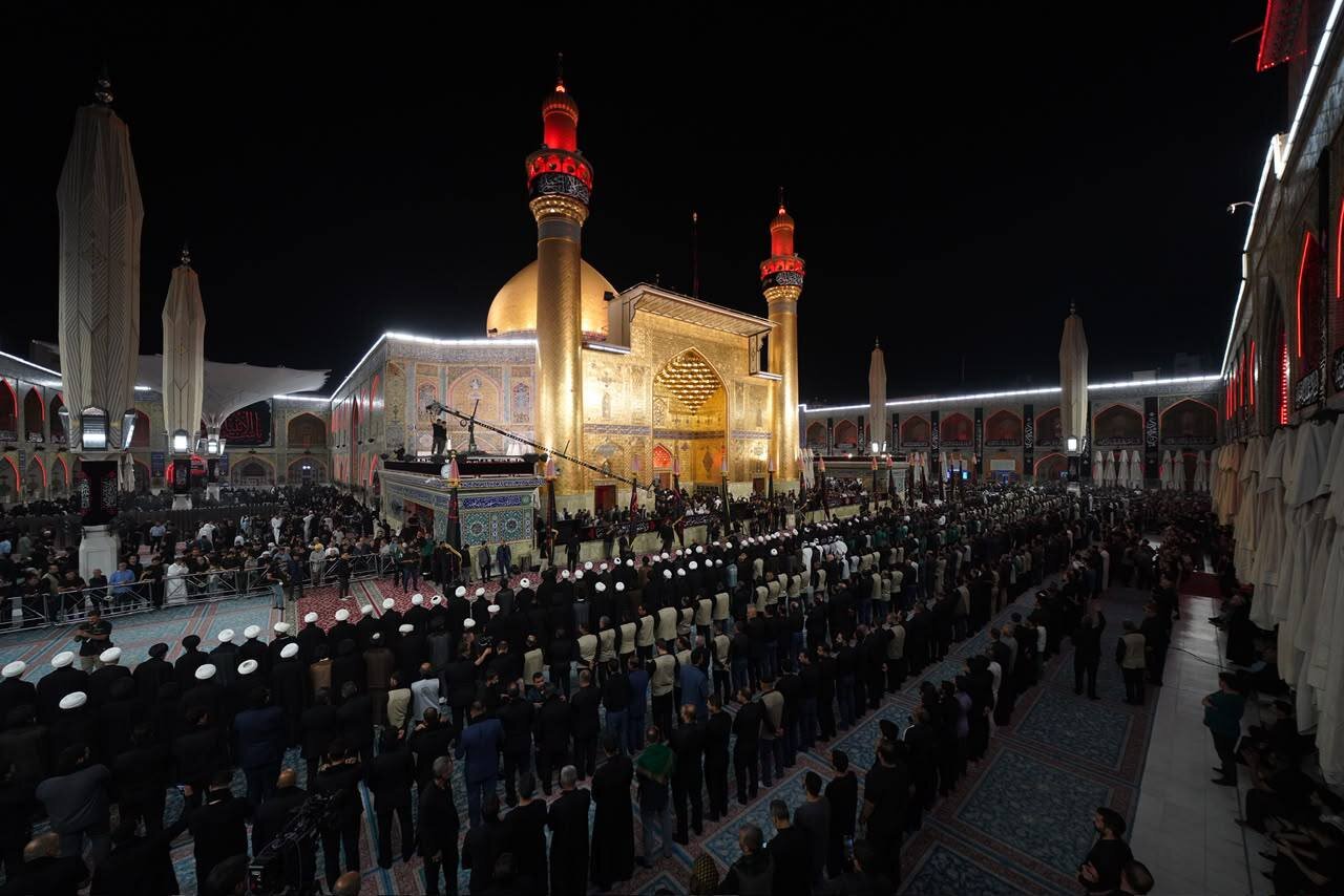 تقرير مصور/ مراسم إحياء ذكرى استشهاد الرسول الأكرم محمد (ص) في حرم أمير المؤمنين (ع)