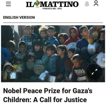 Panukala para sa Nobel Peace Prize para sa mga Bata ng Gaza sa Italy