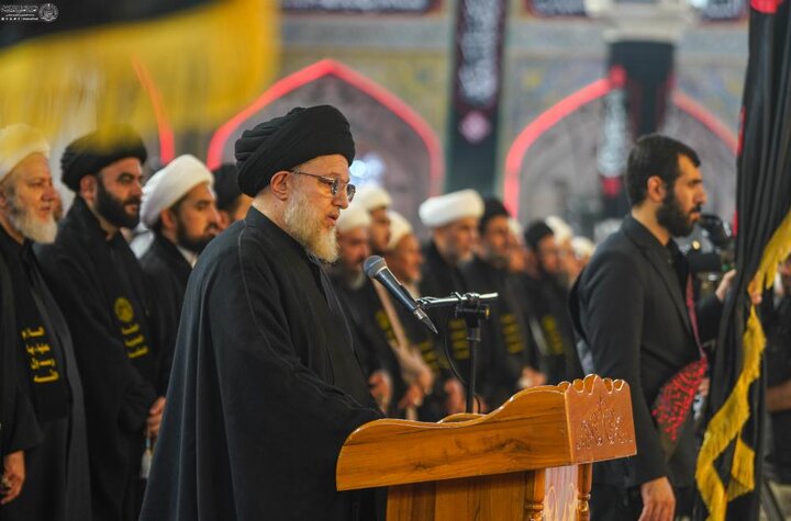 تقرير مصور/ بدء مراسم العزاء في ذكرى شهادة النبي الأكرم محمد (ص) في حرم أمير المؤمنين (ع)