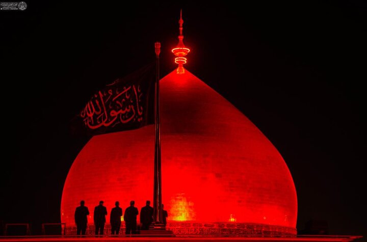 تقرير مصور/ بدء مراسم العزاء في ذكرى شهادة النبي الأكرم محمد (ص) في حرم أمير المؤمنين (ع)