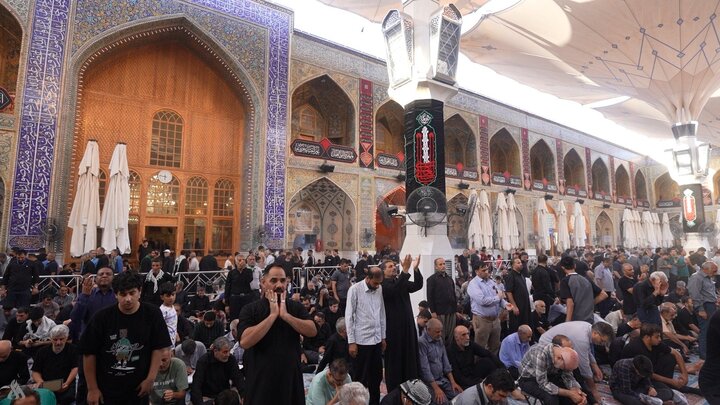 گزارش تصویری/ حال و هوای حرم امام علی(ع) در سالروز رحلت پیامبر(ص)