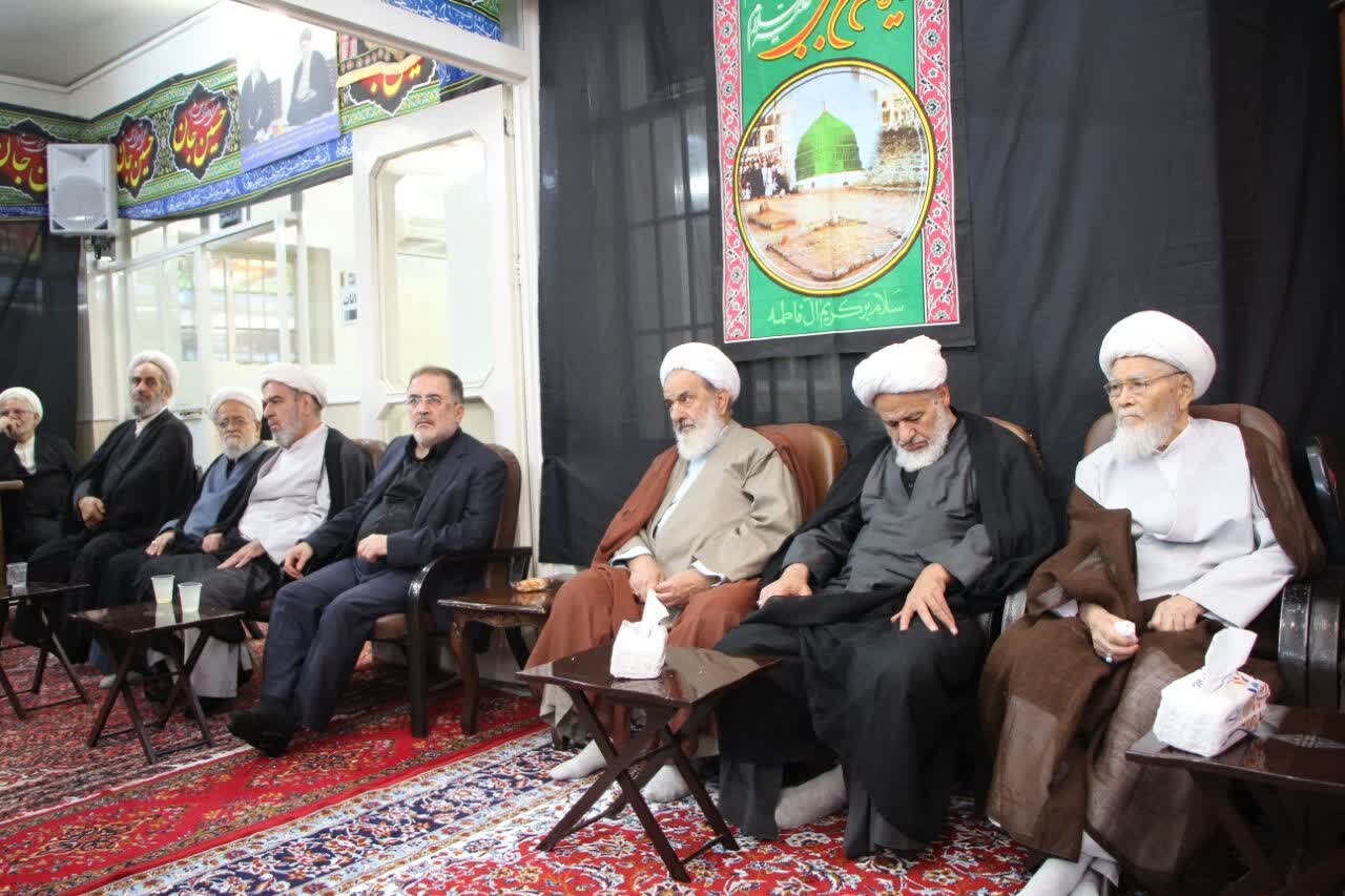 برگزاری مراسم عزاداری ۲۸ صفر در حسینیه دفتر آیت‌الله فاضل لنکرانی + تصاویر