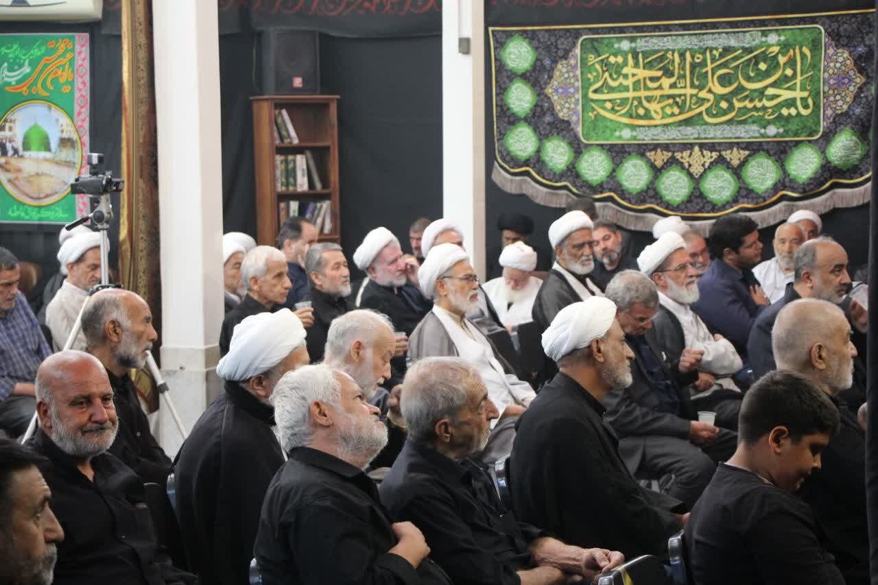 برگزاری مراسم عزاداری ۲۸ صفر در حسینیه دفتر آیت‌الله فاضل لنکرانی + تصاویر
