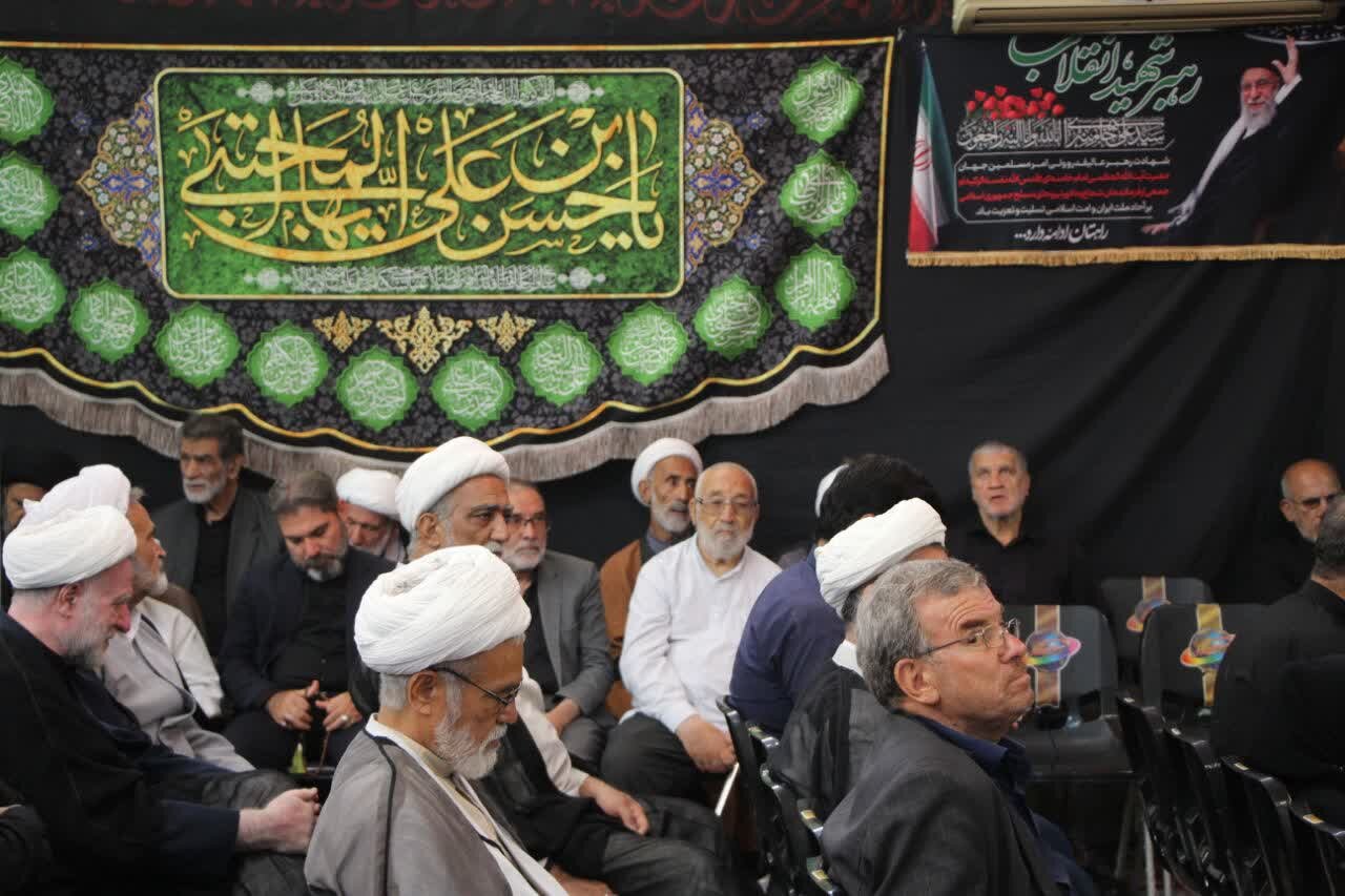 برگزاری مراسم عزاداری ۲۸ صفر در حسینیه دفتر آیت‌الله فاضل لنکرانی + تصاویر