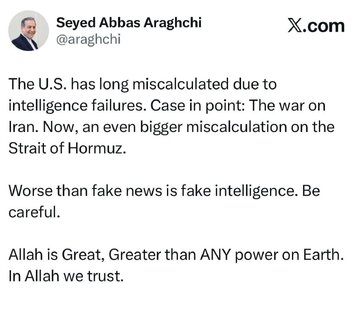 Araghchi sa Amerika: Mag-ingat kayo sa pekeng impormasyon at maling kalkulasyon