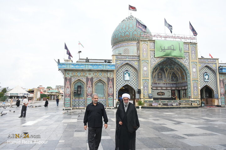 حضور آیت الله رمضانی در آستان مقدس سید جلال الدین اشرف