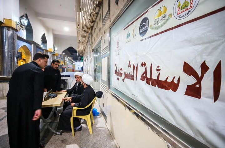 تقرير مصور/ تقديم الإجابات الشرعية والدينية والاجتماعية للعتبة العلوية خلال وفاة النبي(ص) بالنجف الأشرف