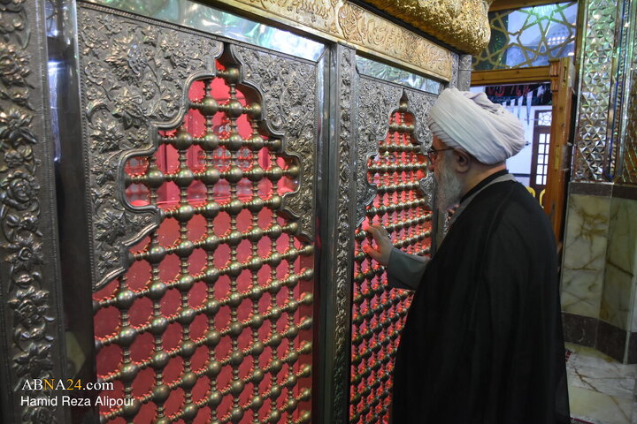 تقرير مصور/ آية الله رمضاني يلقي كلمة بمناسبة شهادة الإمام الرضا (ع) في العتبة أشرفية شمال ايران