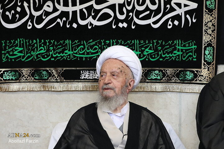 مراسم عزاداری شهادت امام رضا(ع) با حضور آیت‌الله مکارم شیرازی