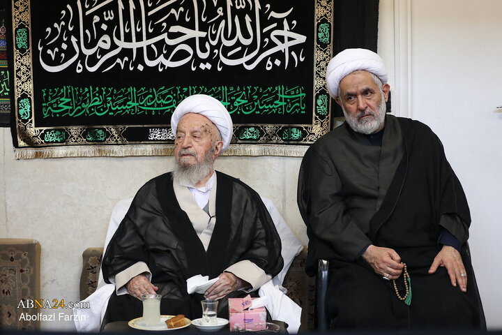 مراسم عزاداری شهادت امام رضا(ع) با حضور آیت‌الله مکارم شیرازی
