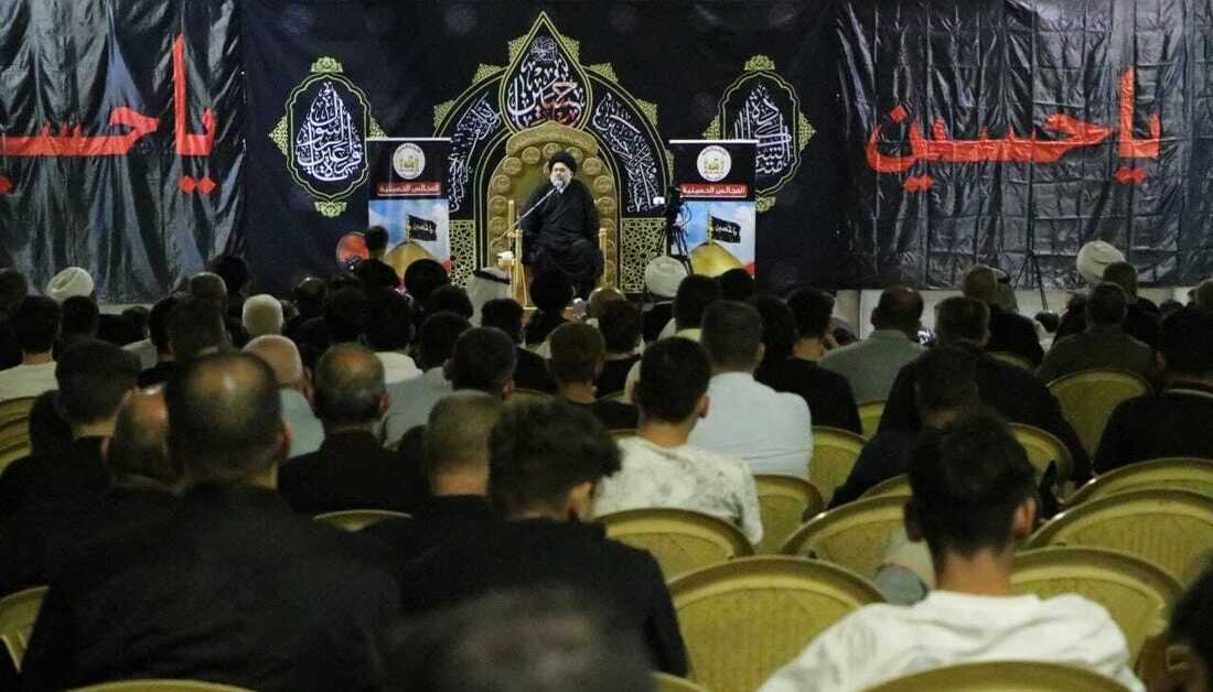 العتبة الحسينية تقيم مجلس عزاء بذكرى وفاة النبي الأعظم(ص) في قضاء تلعفر شمال العراق