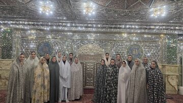 حضور تیم ملی والیبال بانوان در حرم امام‌زاده صالح(ع)