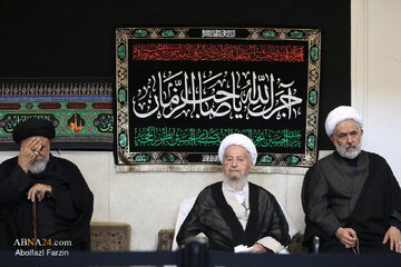 Photos: Imam Reza Mourning Ceremony Held with Presence of Ayatollah Makarem Shirazi