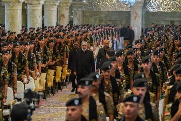 Photos: Imam Ali Holy Shrine Honors Iraqi Police Cadets for Serving Arbaeen Pilgrims