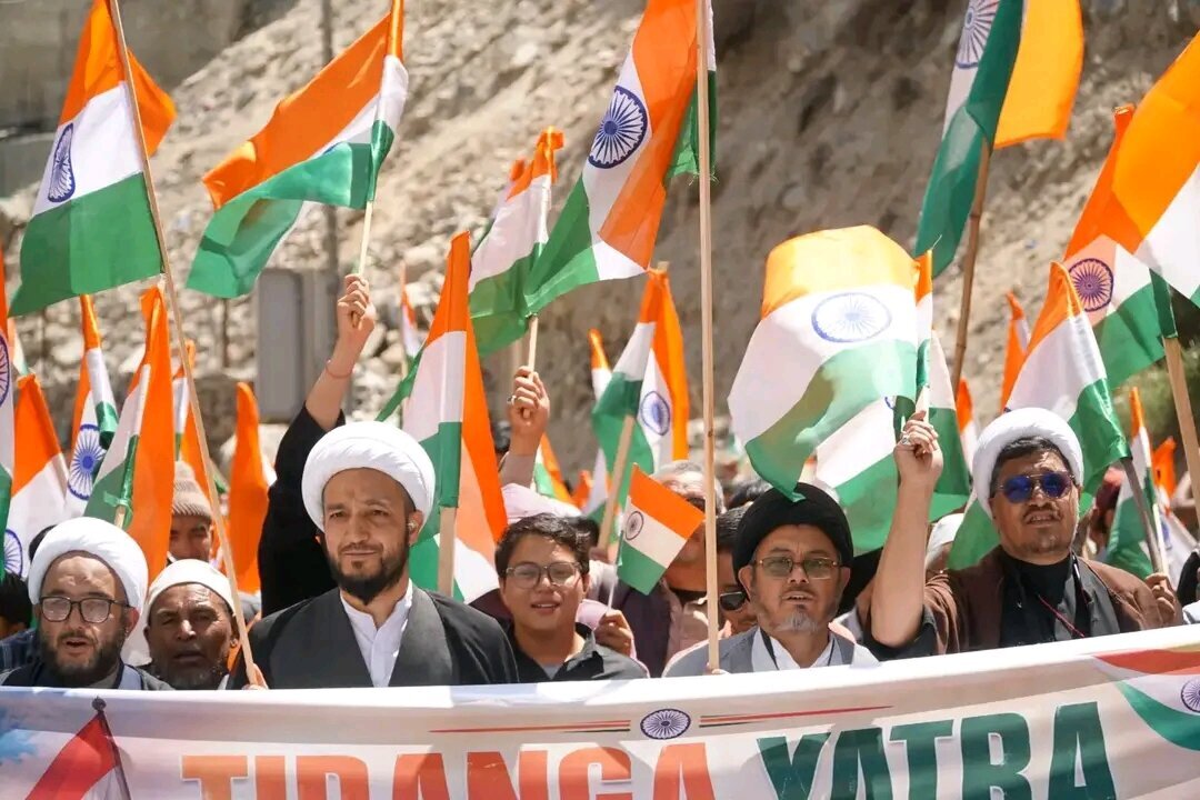 Photos:  Shia Organization in Kargil Celebrates Indian independence Day by Holding Grand Tricolour Rally