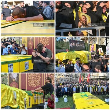 Libing ng kumander ng Radwan Force ng Hezbollah at ng mga miyembro ng kanyang pamilya sa Beirut