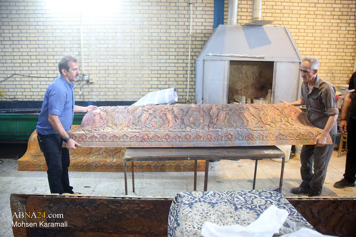 کارگاه ساخت ضریح جدید حضرت عبدالعظیم حسنی(ع)؛ یادگار استاد فرشچیان