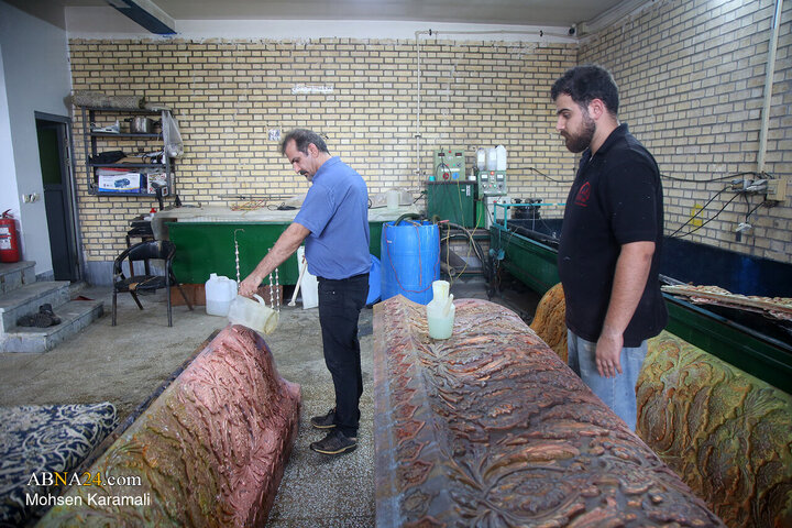 کارگاه ساخت ضریح جدید حضرت عبدالعظیم حسنی(ع)؛ یادگار استاد فرشچیان