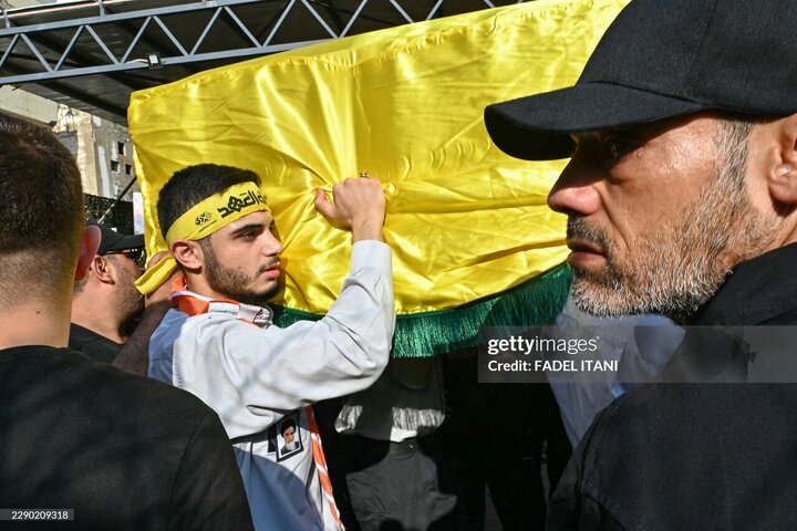 Photos: Funeral ceremony of Hezbollah's Radwan Unit commander and his family members