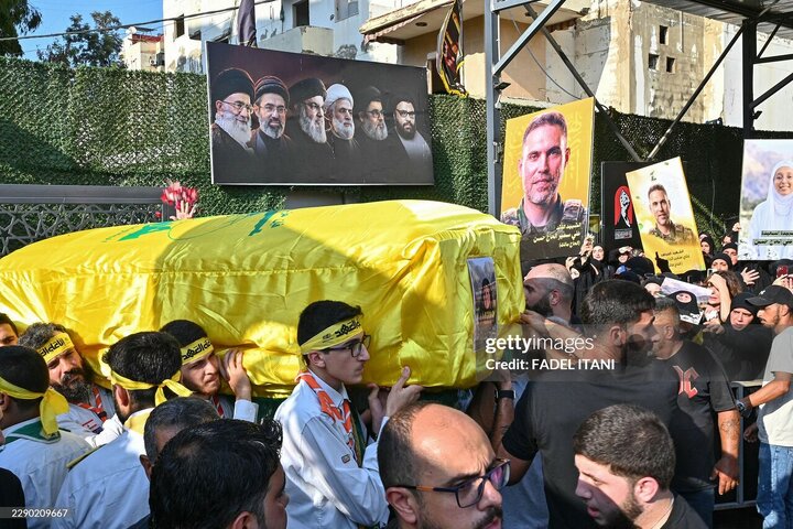 Photos: Funeral ceremony of Hezbollah's Radwan Unit commander and his family members