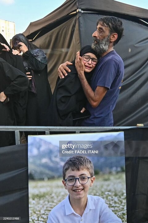 Photos: Funeral ceremony of Hezbollah's Radwan Unit commander and his family members