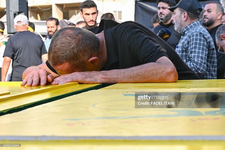 Photos: Funeral ceremony of Hezbollah's Radwan Unit commander and his family members