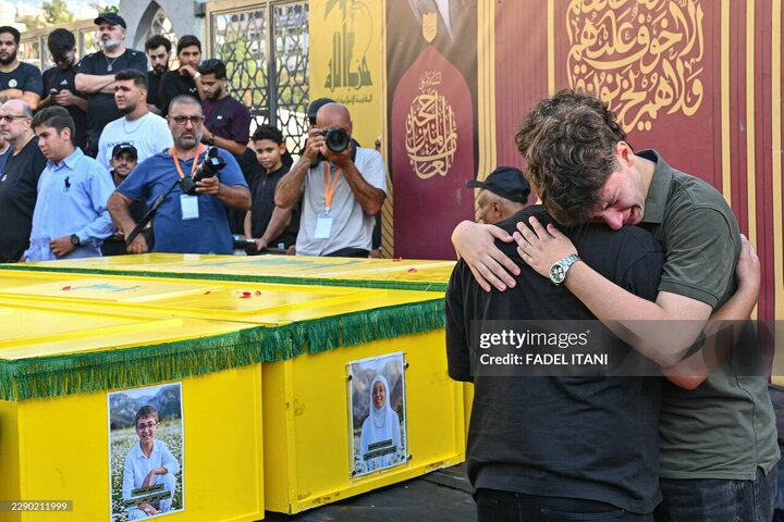 Photos: Funeral ceremony of Hezbollah's Radwan Unit commander and his family members