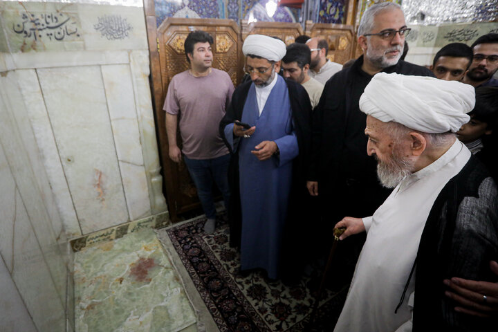 Photos: Ayatollah Sobhani's pilgrimage to Imam Reza Holy Shrine