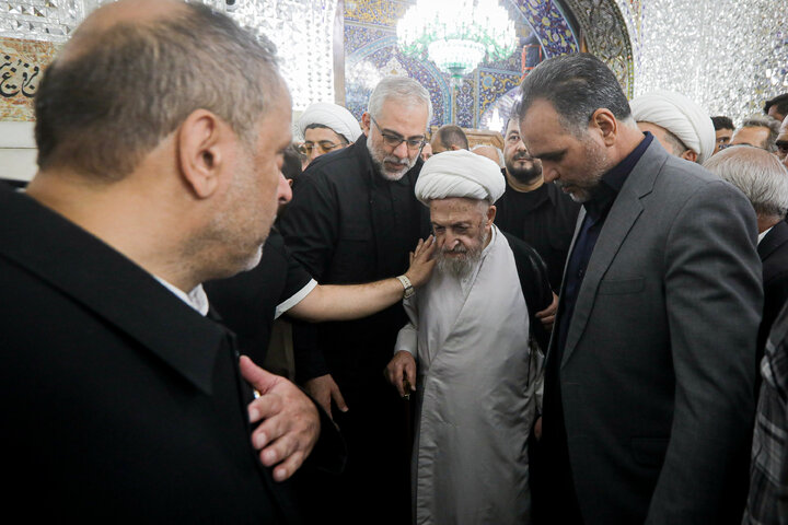 Photos: Ayatollah Sobhani's pilgrimage to Imam Reza Holy Shrine