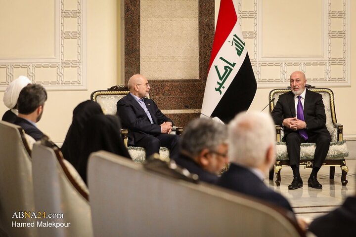 دیدار محمدباقر قالیباف با رئیس جمهور عراق